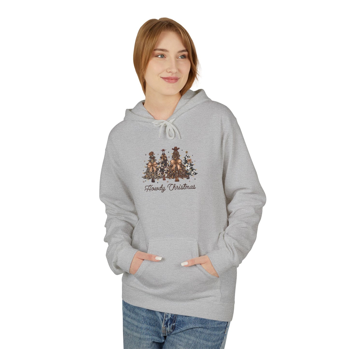 Woodland Christmas Trees Hoodie | Forest Holiday Script
