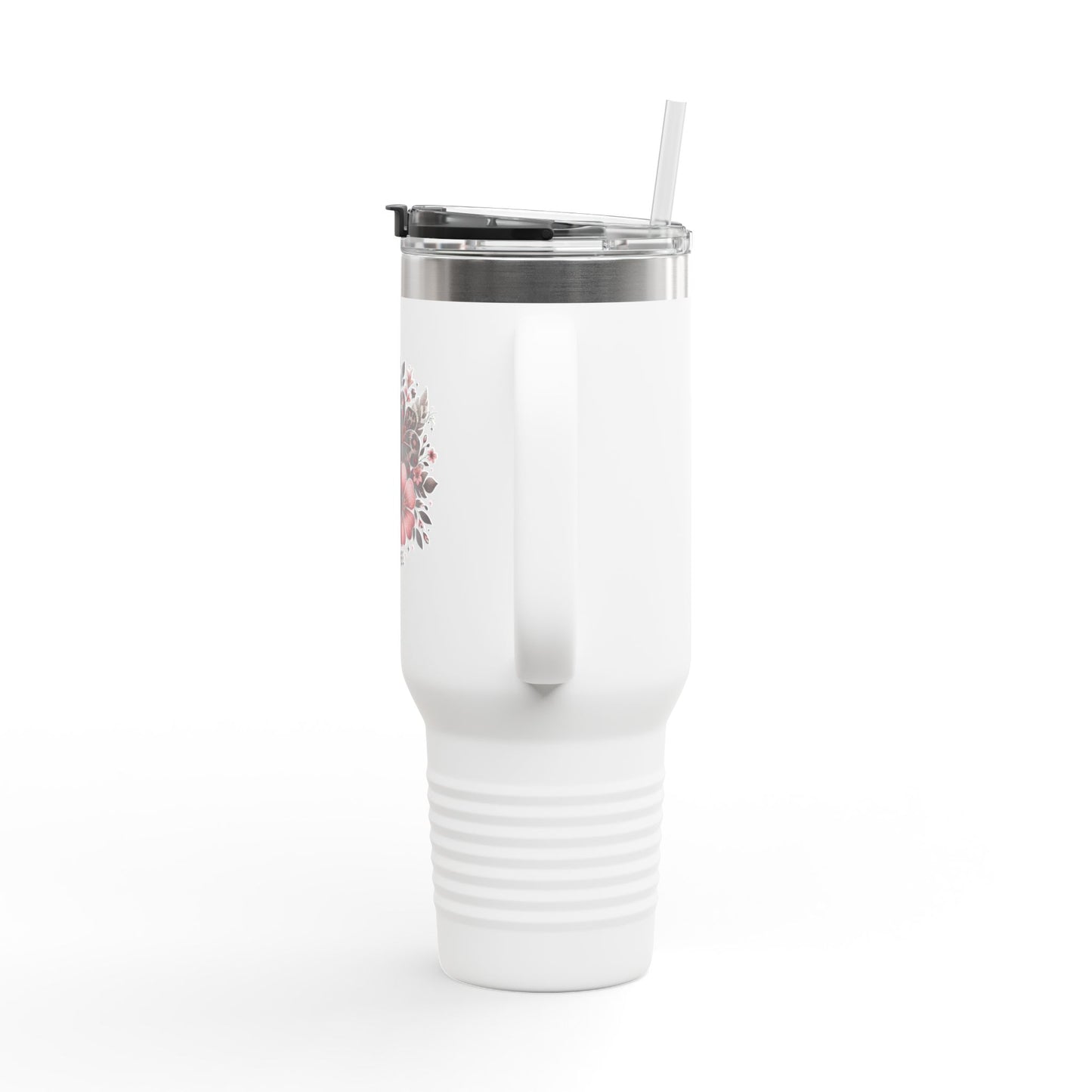Wild & Free Floral Leopard Print Travel Mug, 40oz
