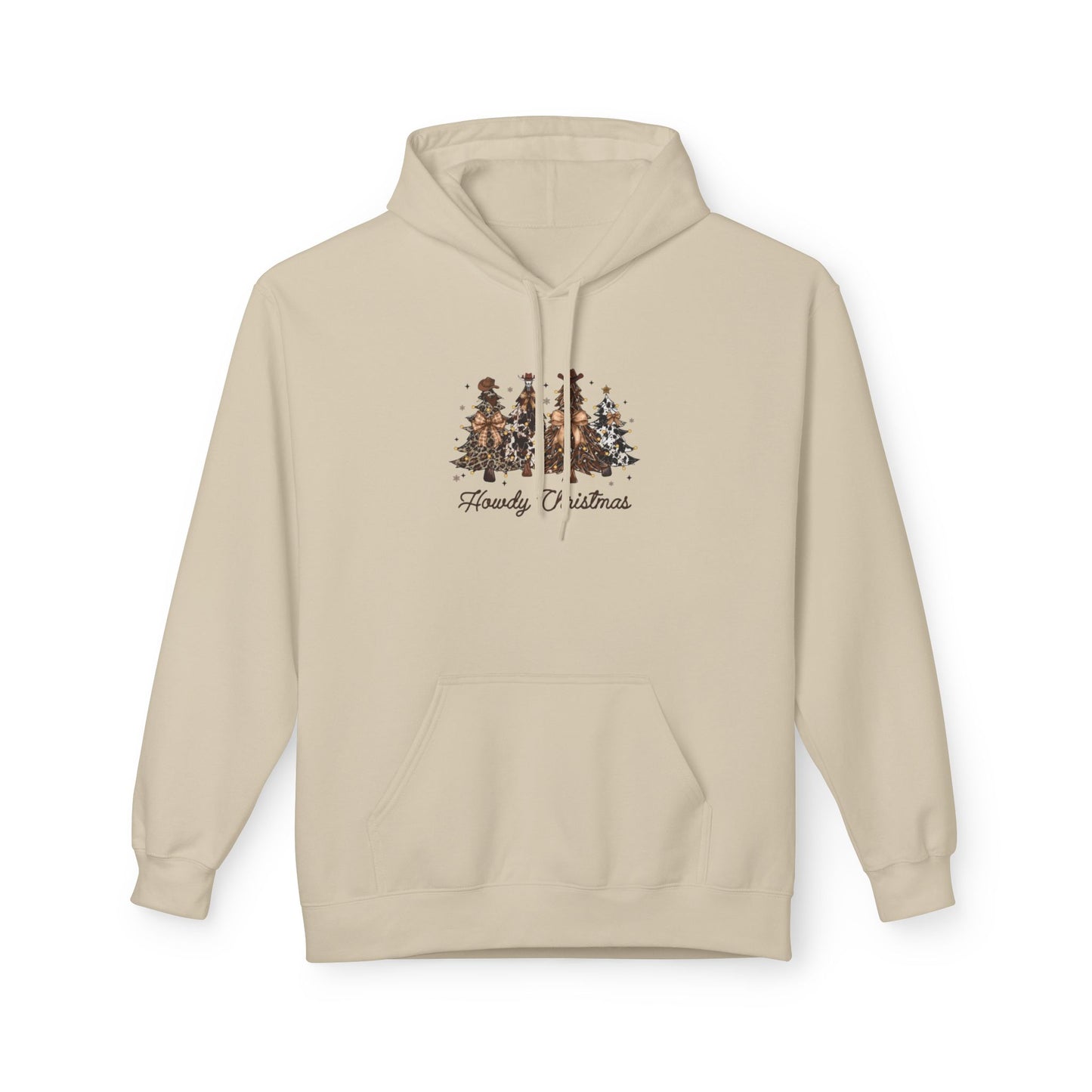 Woodland Christmas Trees Hoodie | Forest Holiday Script