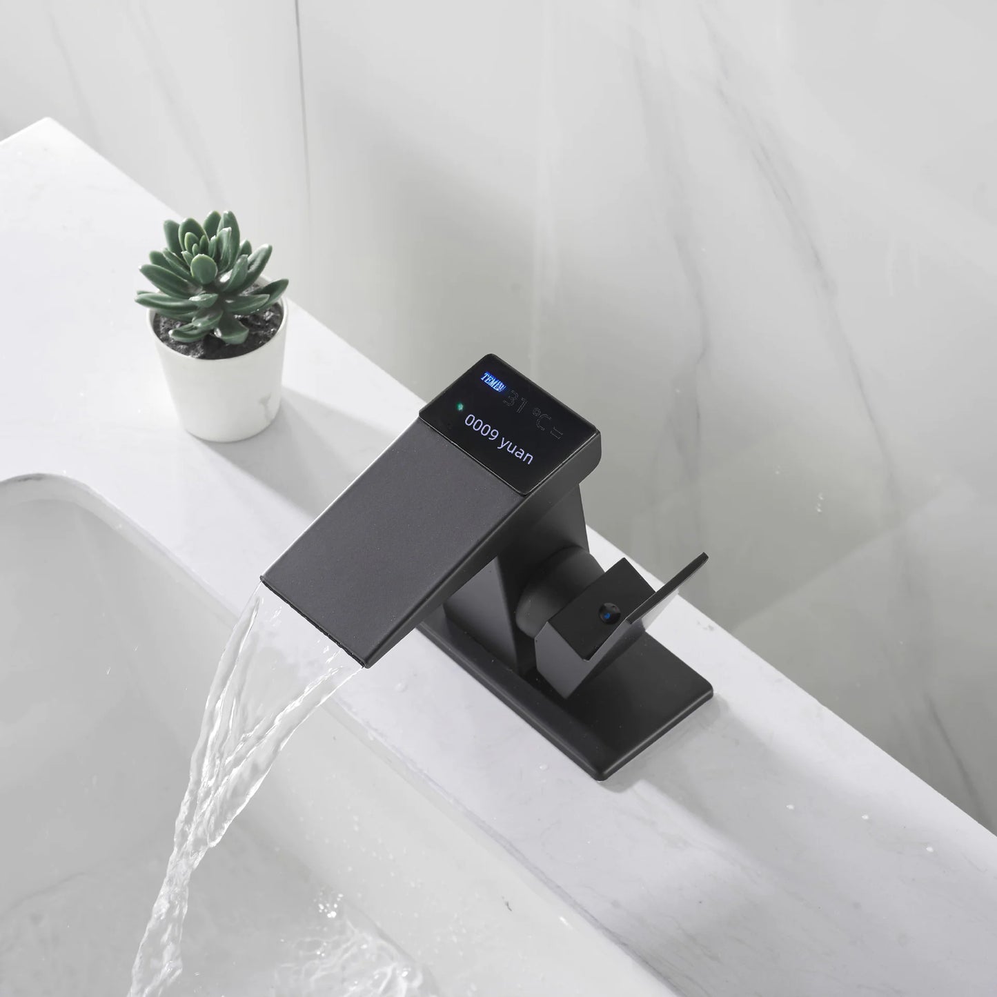 Digital Temperature Display Faucet for Bathroom Sink