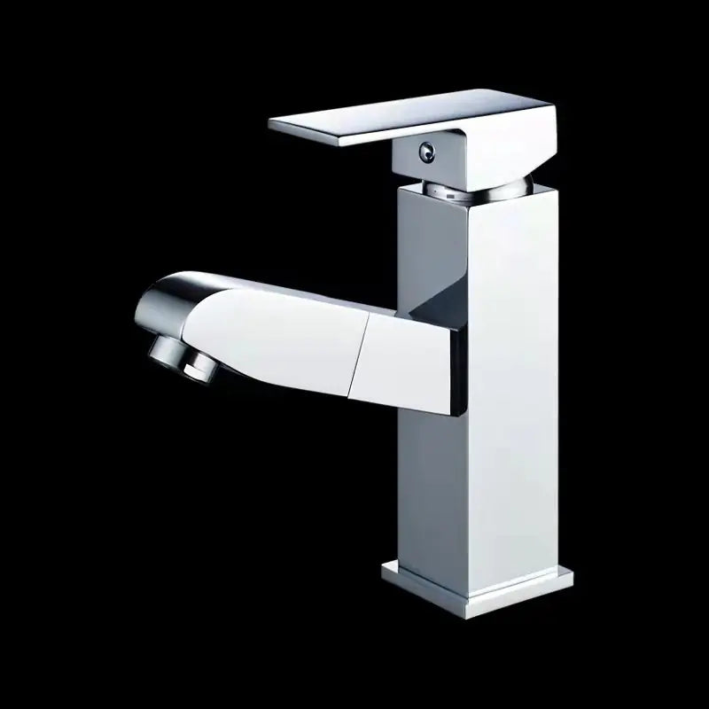 Stainless Steel Pull-Out Faucet for Bathroom Use